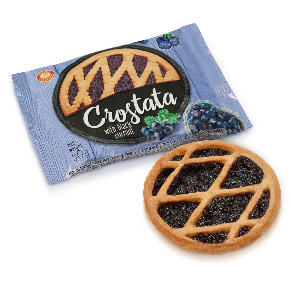 Пиріг пісочний CROSTATA ХБФ чорна смородина 50г